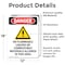 Signmission No Flammable Liquids Danger Sign, Vinyl Decal, 12in W x 18in L, 2PK OS-2PACK-DS-D-1218-V-1466 - alternate 6